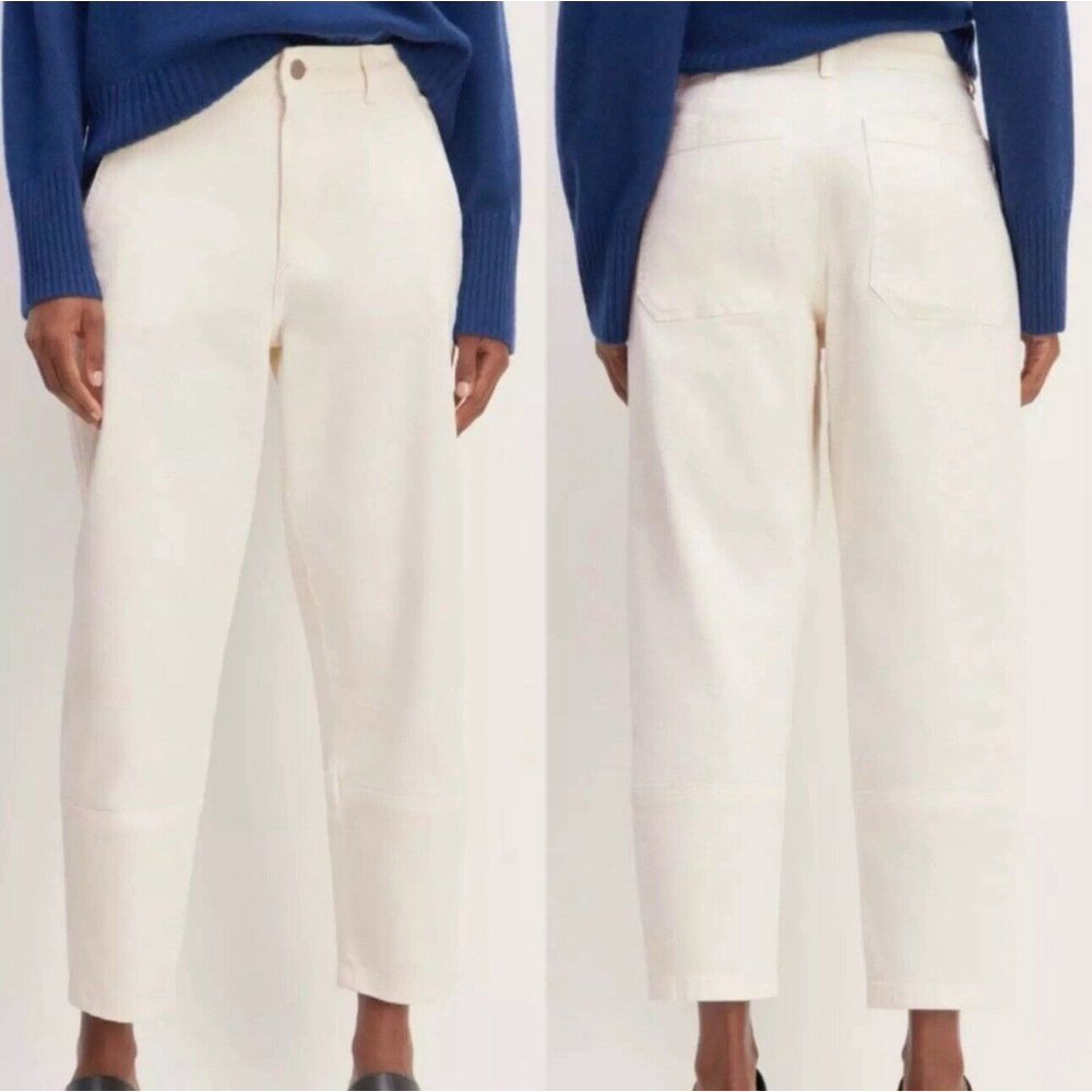 Everlane The Utility Barrel Pant Original Cotton Bone Women's Size 4 Ivory